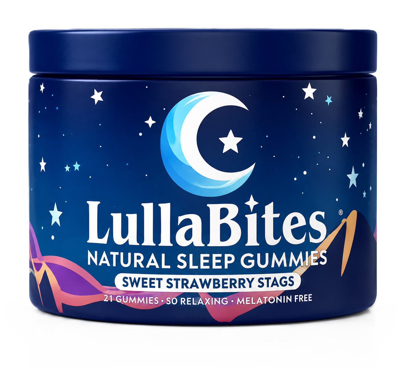 LullaBites sleep gummy bottle